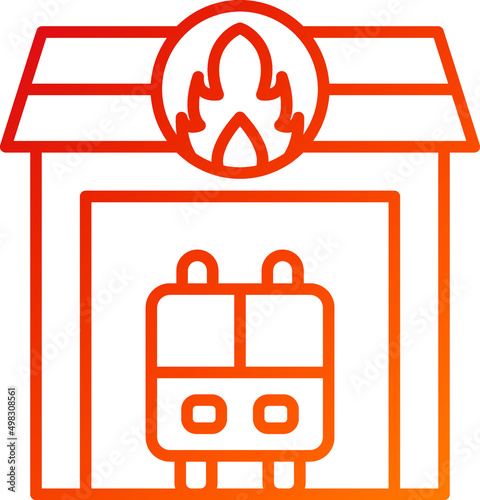 Firefighter Garage Icon Style