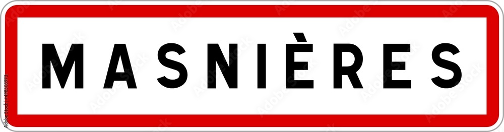 Panneau entrée ville agglomération Masnières / Town entrance sign Masnières Panneau entrée ville agglomération Masnières / Town entrance sign Masnières
