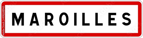 Panneau entrée ville agglomération Maroilles / Town entrance sign Maroilles photo