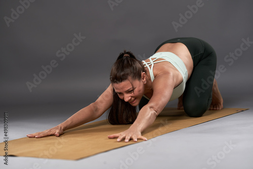 Woman doing Balasana pose
