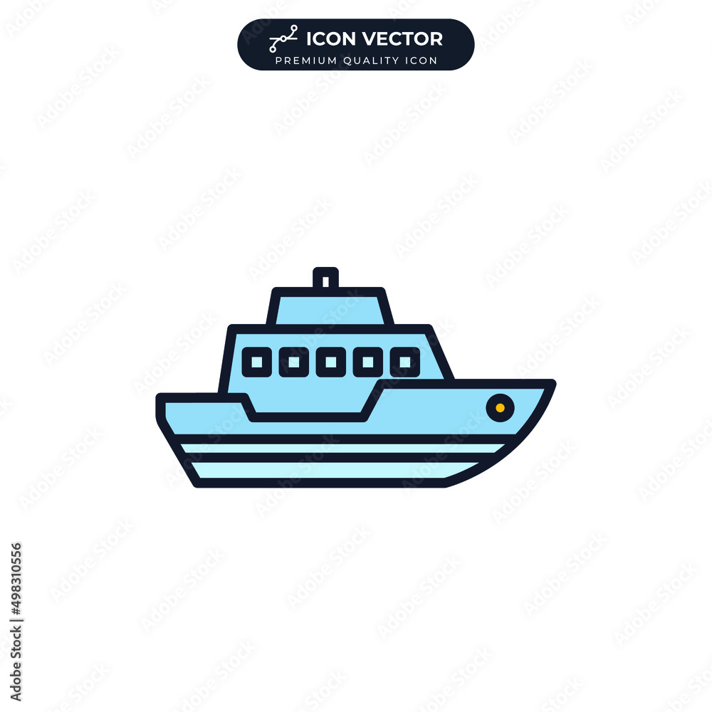 ship icon symbol template for graphic and web design collection logo vector illustration