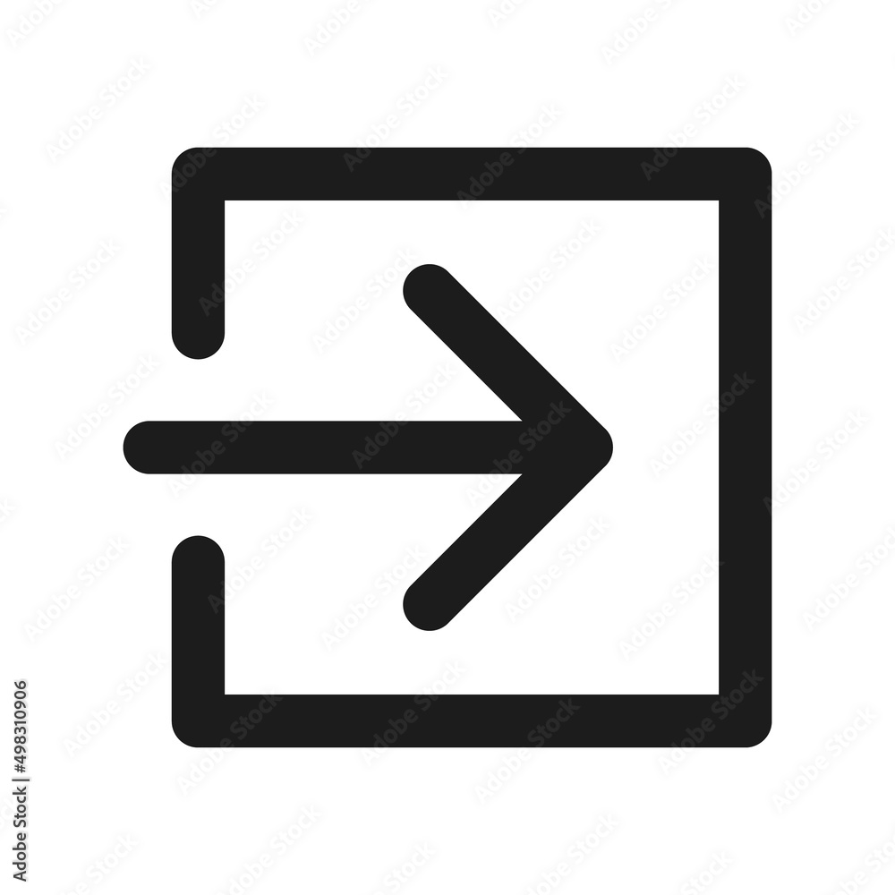 Arrow in cube pictogram. Isolated vector icon. Arrow in cube pictogram. Isolated vector icon.