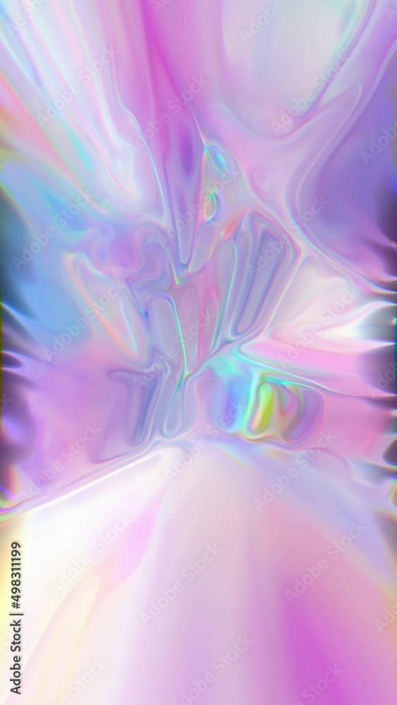 Warped Psychedelic Iridescent Abstract Background Loop