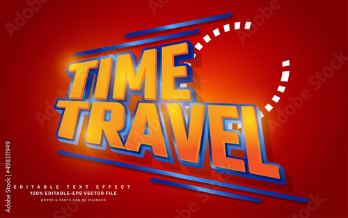 Time travel editable text effect template