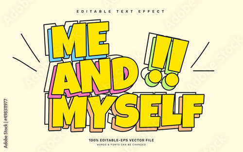 Comic editable text effect template