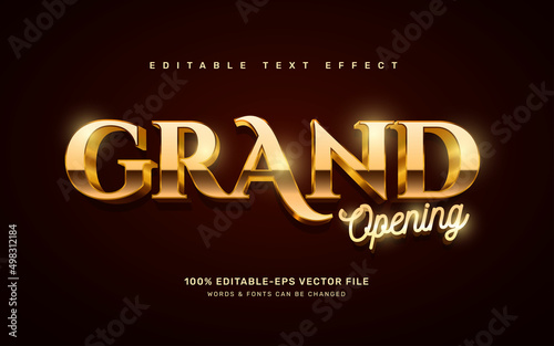 Gold Grand Opening text effect photo