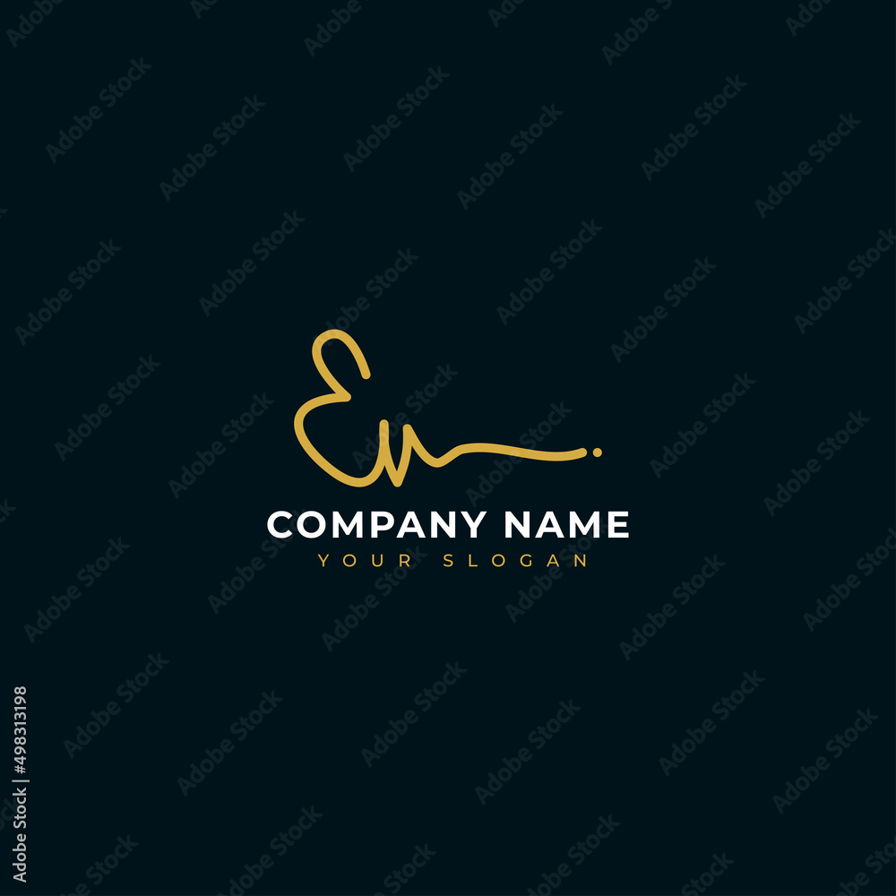 Ev Initial signature logo vector design Ev Initial signature logo vector design