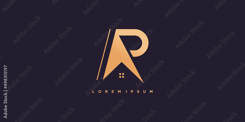 Letter R logo design with house concept Premium Vector Letter R logo design with house concept Premium Vector