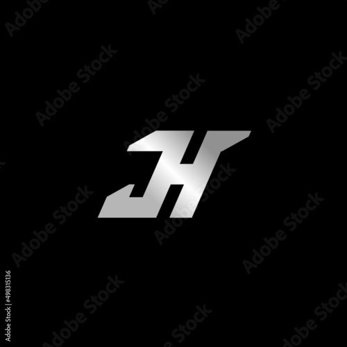 Initial letter JH monogram logo template design