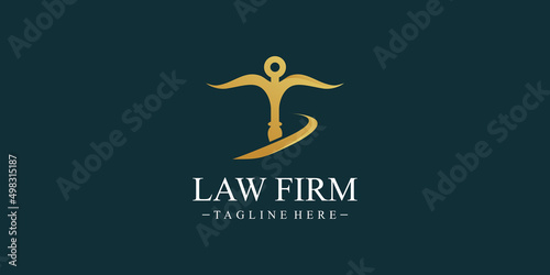 Lawyer logo design modern and unique Premium Vector