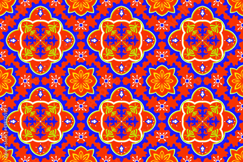 Abstract ethnic geometric pattern design for background and wallpaper. Seamless striped pattern in Aztec style. Folk embroidery.