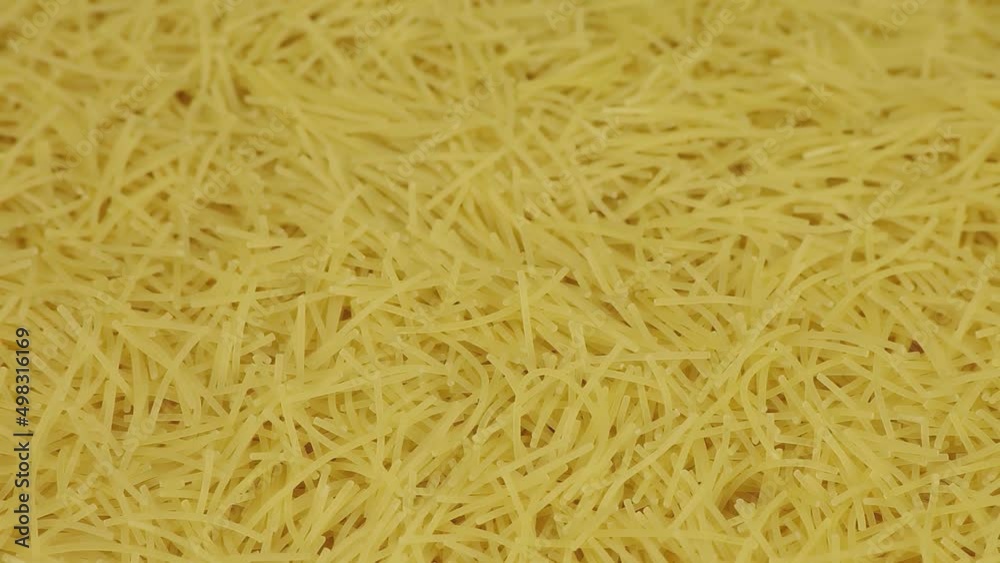 Rotating fine texture of noodles Rotating fine texture of noodles