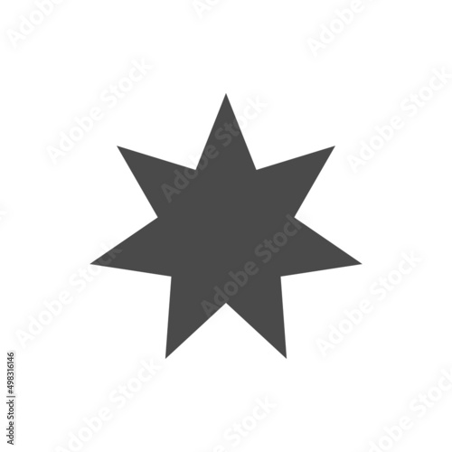 Star vector icon. Simple pictogram.