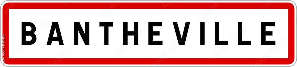 Panneau entrée ville agglomération Bantheville / Town entrance sign Bantheville
