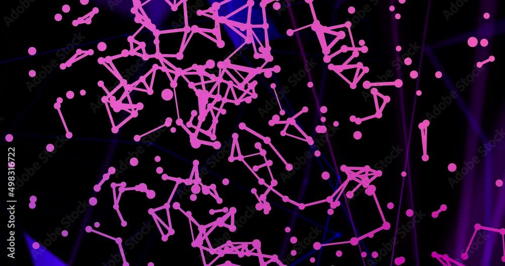 Animation of spots and shapes on black background Animation of spots and shapes on black background