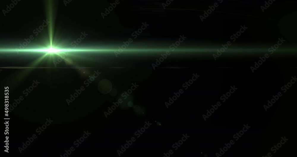 Animation of green glowing light on black background Animation of green glowing light on black background