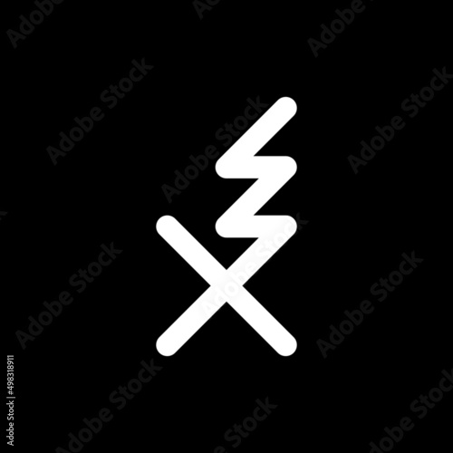 monogram letter x m logo design