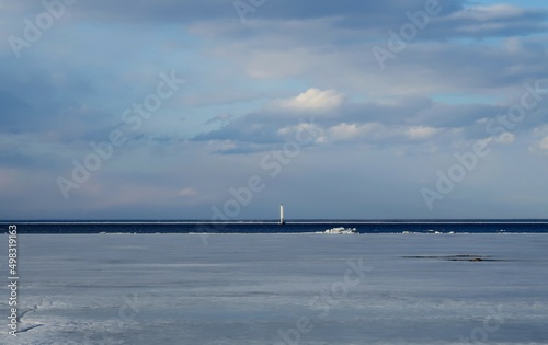 lighthouse in the sea