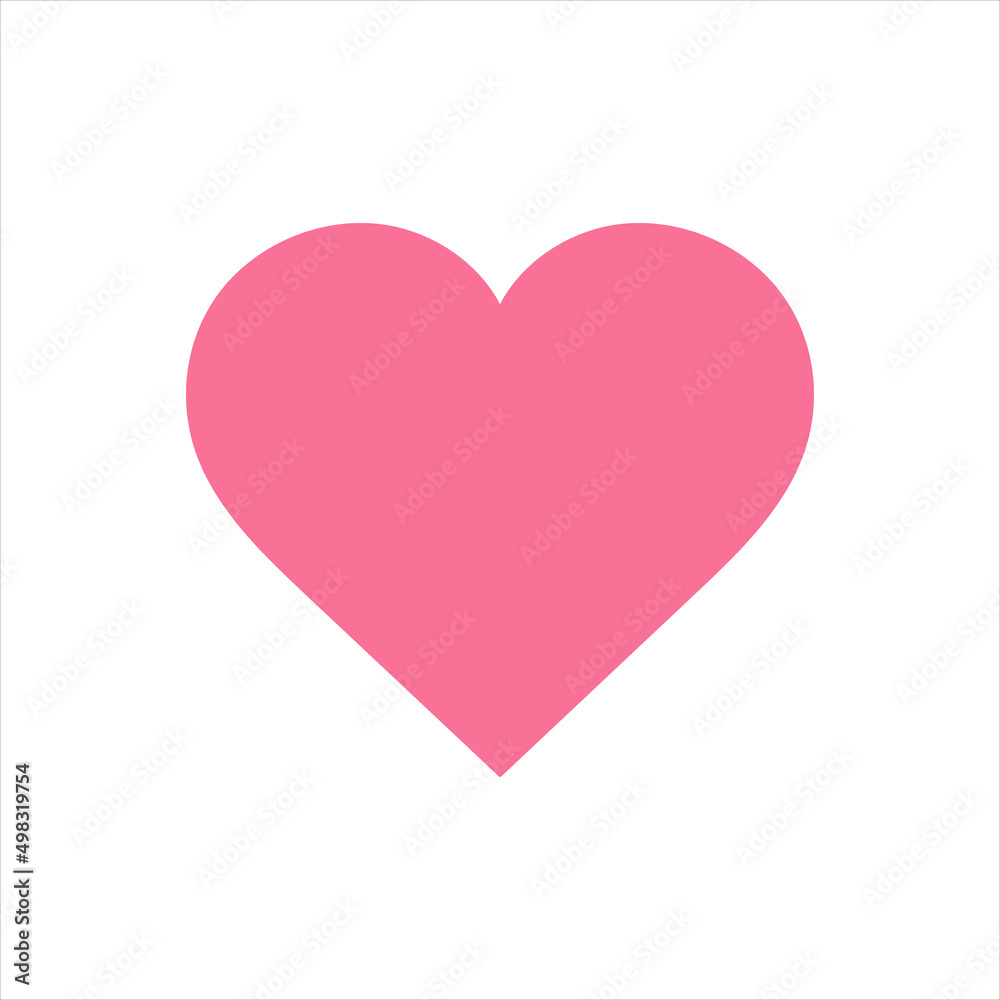 pink heart icon on a white background. vector pink heart icon on a white background. vector