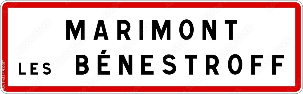 Panneau entrée ville agglomération Marimont-lès-Bénestroff / Town entrance sign Marimont-lès-Bénestroff Panneau entrée ville agglomération Marimont-lès-Bénestroff / Town entrance sign Marimont-lès-Bénestroff