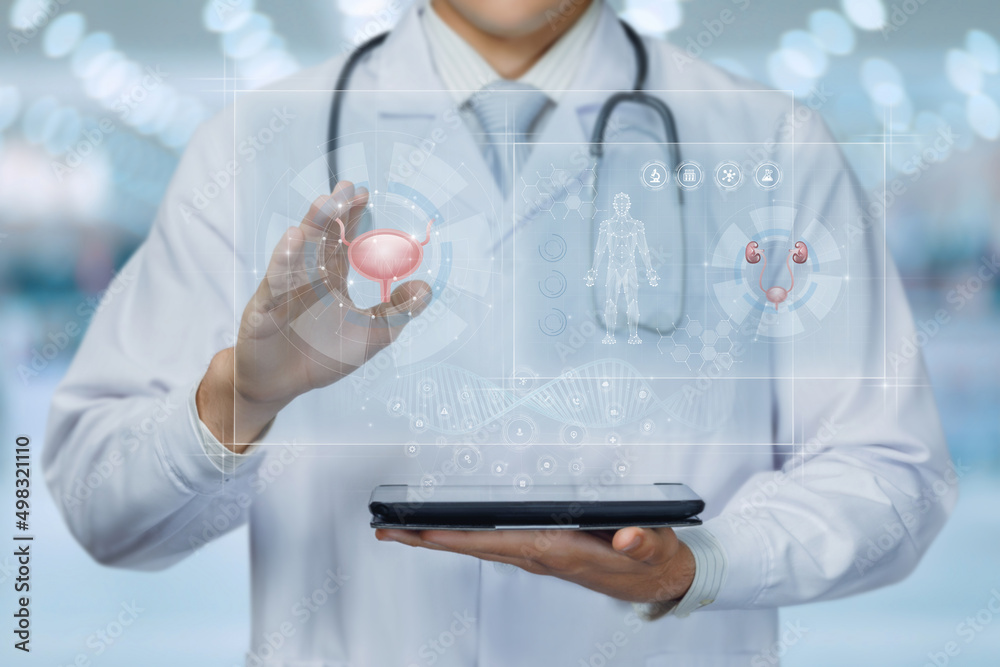 Concept of modern technology for the diagnosis of the urinary system. Concept of modern technology for the diagnosis of the urinary system.