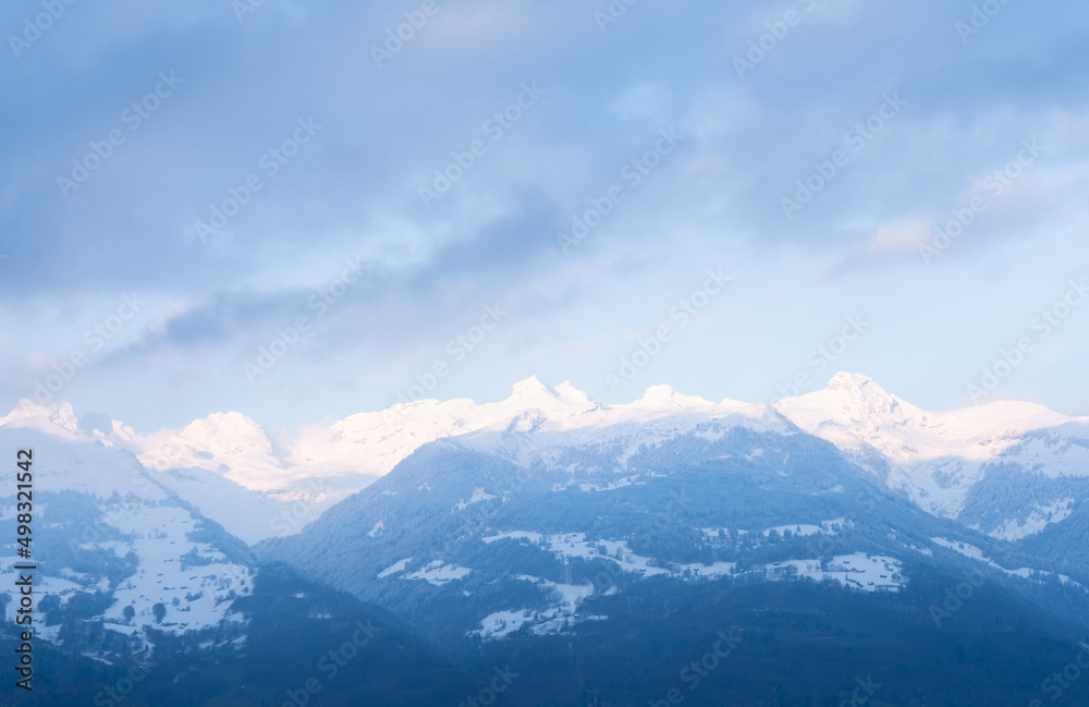 Mountains and clouds Liechtenstein Schweiz