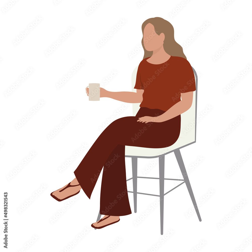 Fototapeta premium woman drinking coffee