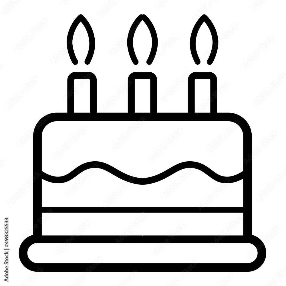 Cake Flat Icon Isolated On White Background Cake Flat Icon Isolated On White Background