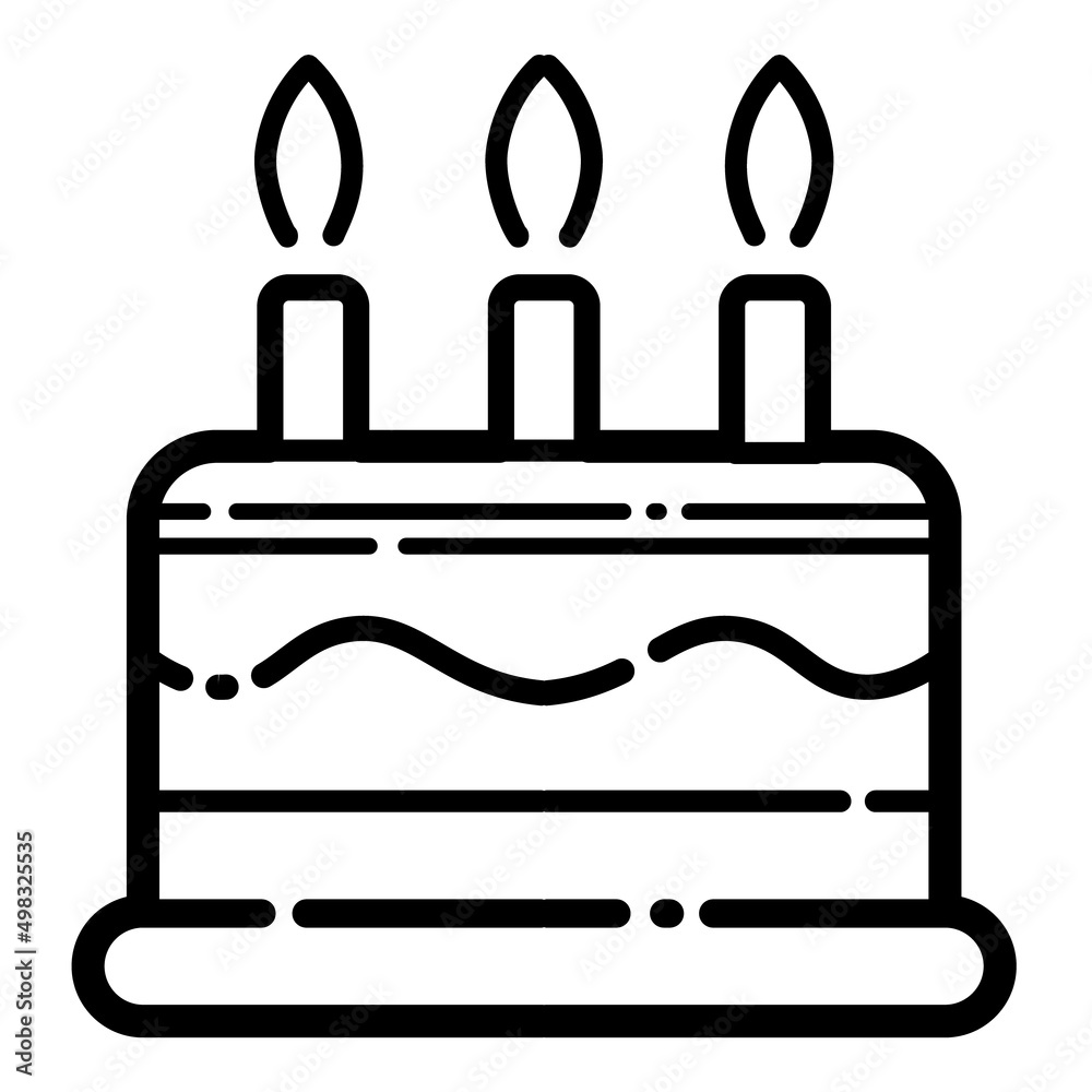 Cake Flat Icon Isolated On White Background Cake Flat Icon Isolated On White Background
