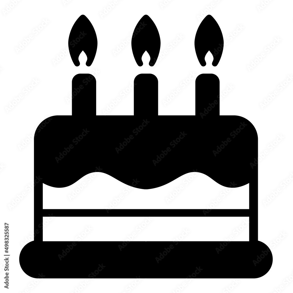 Cake Flat Icon Isolated On White Background Cake Flat Icon Isolated On White Background