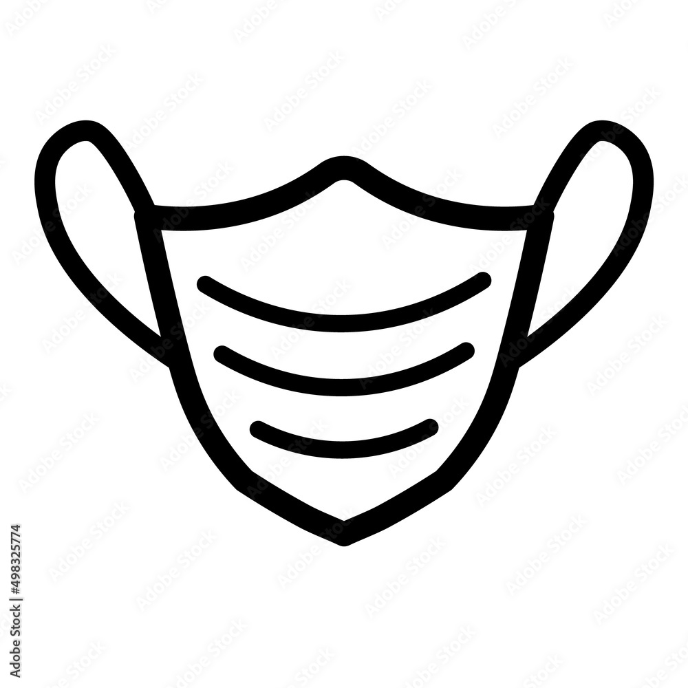 Mask Flat Icon Isolated On White Background