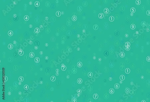 Light Green vector layout with algebra elements.