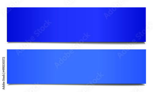 Blue banners collection isolated on a white background