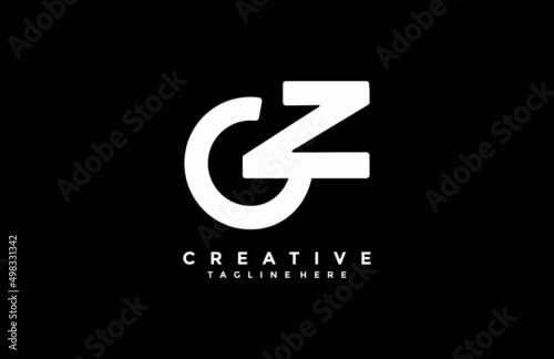 Minimalistic Initial Letter OZ or GZ Logo Design