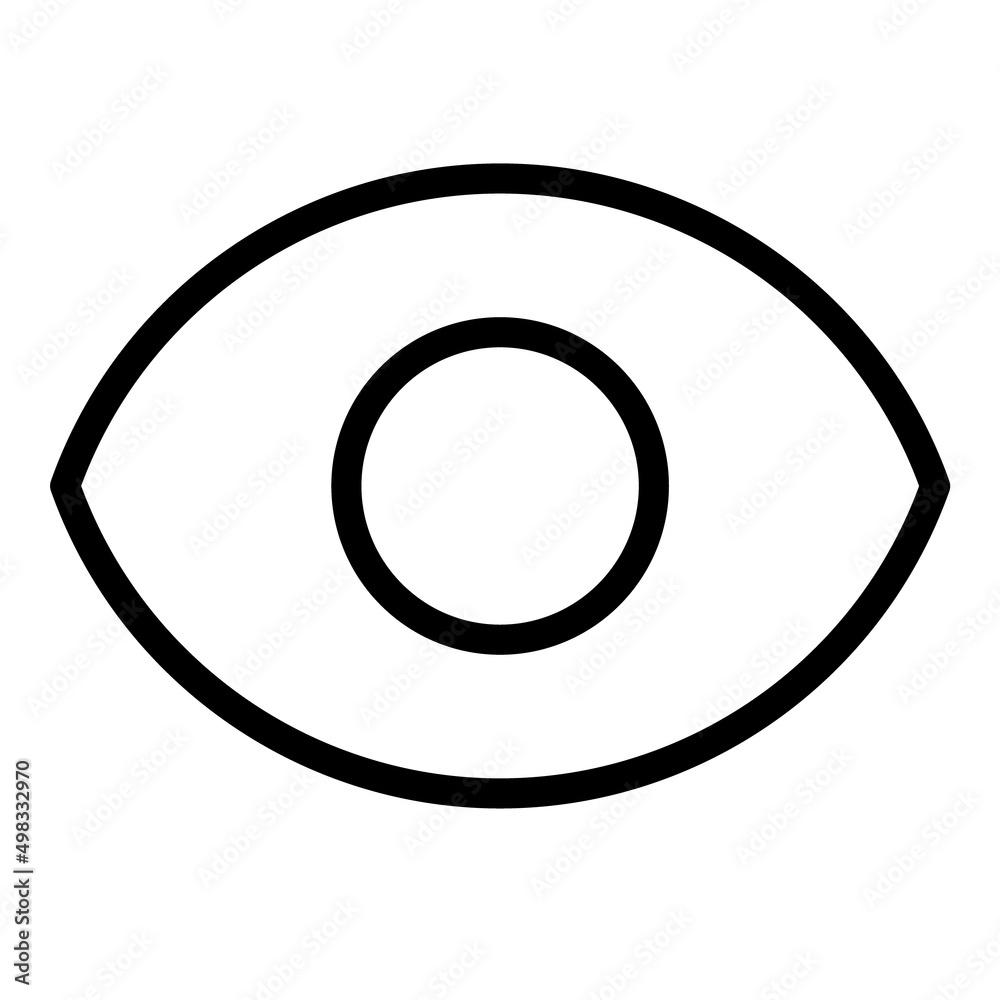 Eye Flat Icon Isolated On White Background Eye Flat Icon Isolated On White Background