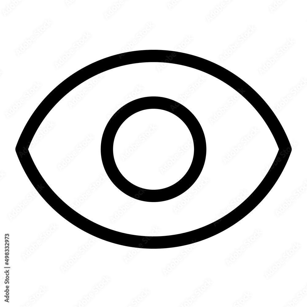Eye Flat Icon Isolated On White Background Eye Flat Icon Isolated On White Background