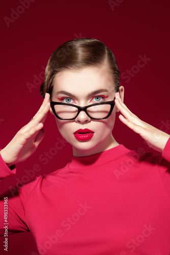 girl with elegant glasses
