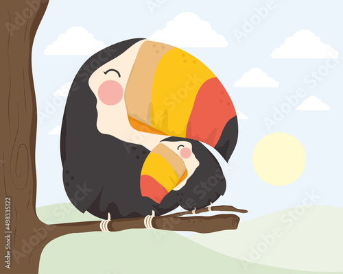 toucan mom with baby card