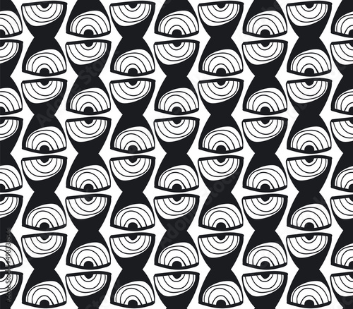 abstract shapes seamless pattern, vector illustration repeatable texture