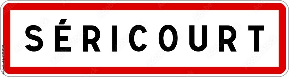 Panneau entrée ville agglomération Séricourt / Town entrance sign Séricourt Panneau entrée ville agglomération Séricourt / Town entrance sign Séricourt