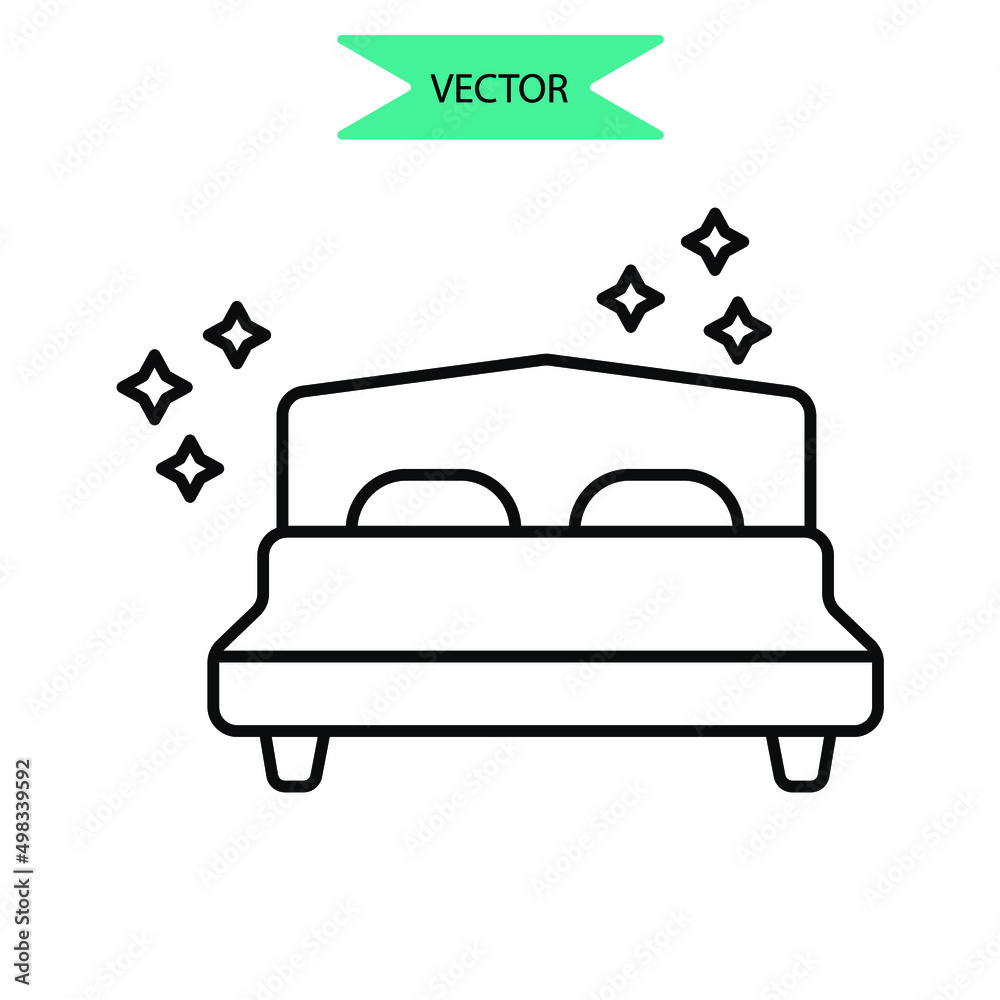 bedroom icons symbol vector elements for infographic web bedroom icons symbol vector elements for infographic web