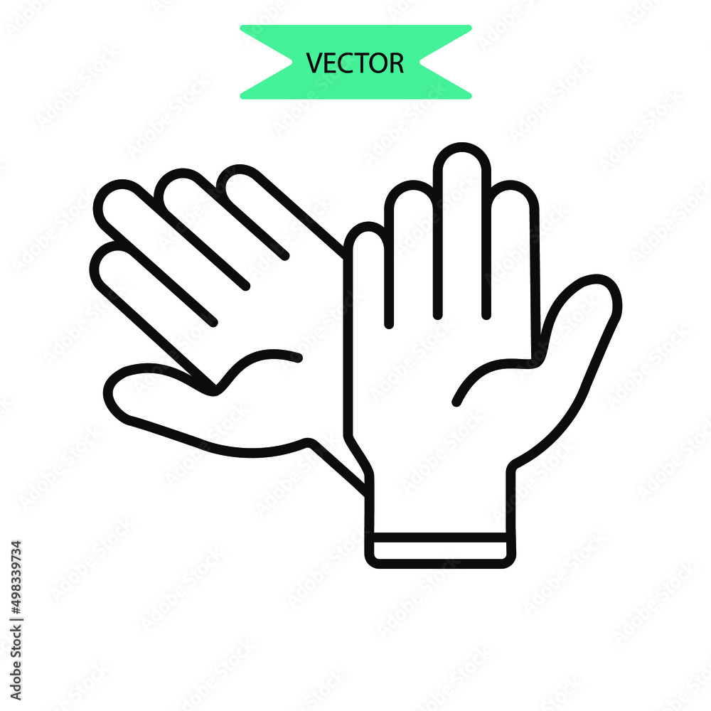 gloves icons symbol vector elements for infographic web gloves icons symbol vector elements for infographic web