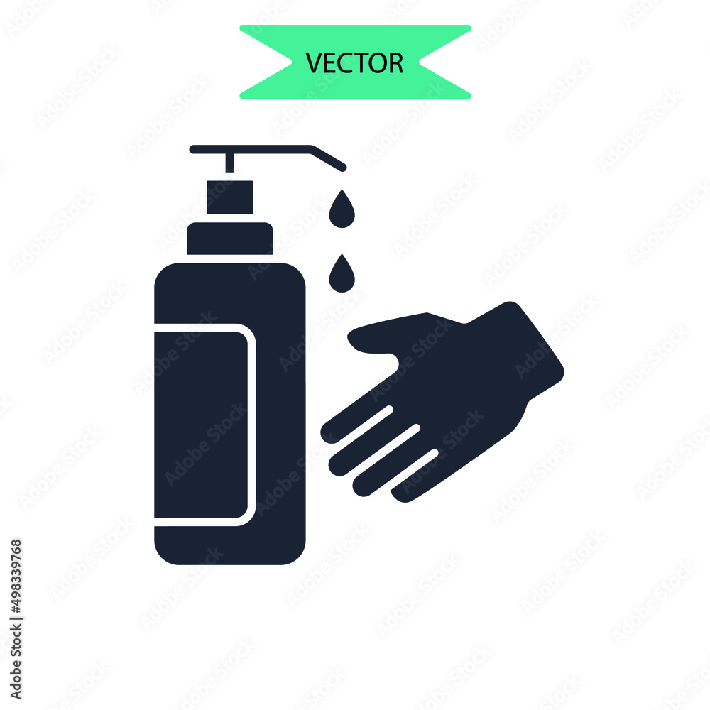 hand sanitizer icons symbol vector elements for infographic web hand sanitizer icons symbol vector elements for infographic web