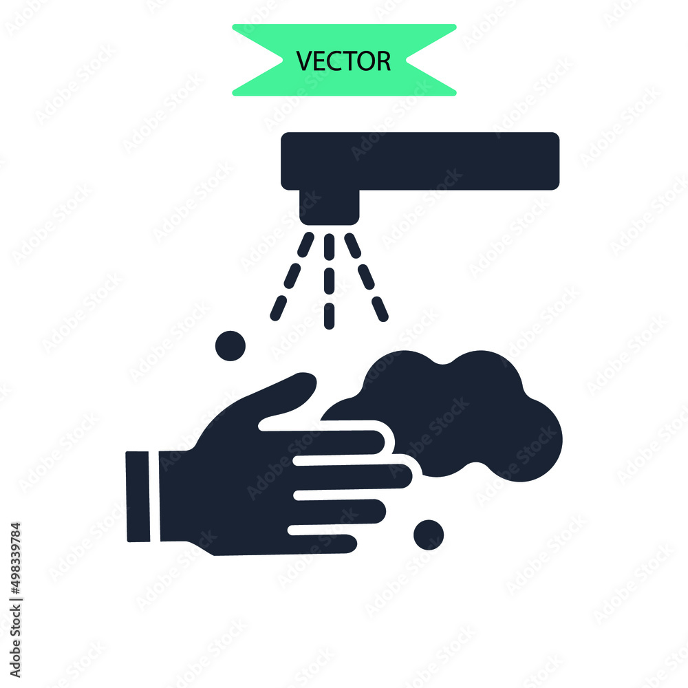 hand washing icons symbol vector elements for infographic web hand washing icons symbol vector elements for infographic web