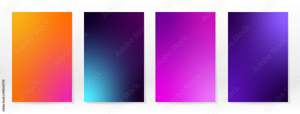 Fototapeta premium Minimal Poster. Pastel Soft. Rainbow Gradient Set.