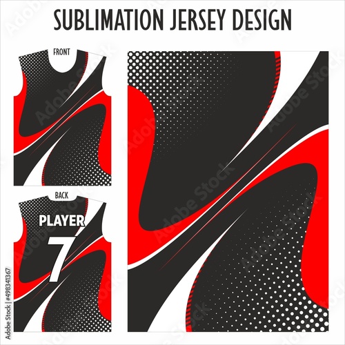 Vector design for sport tshirt. Jersey for football club. Ready to print.