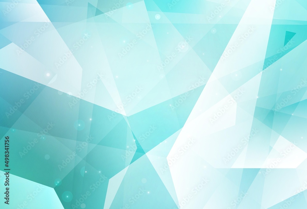 Obraz premium Light Green vector background with triangles.