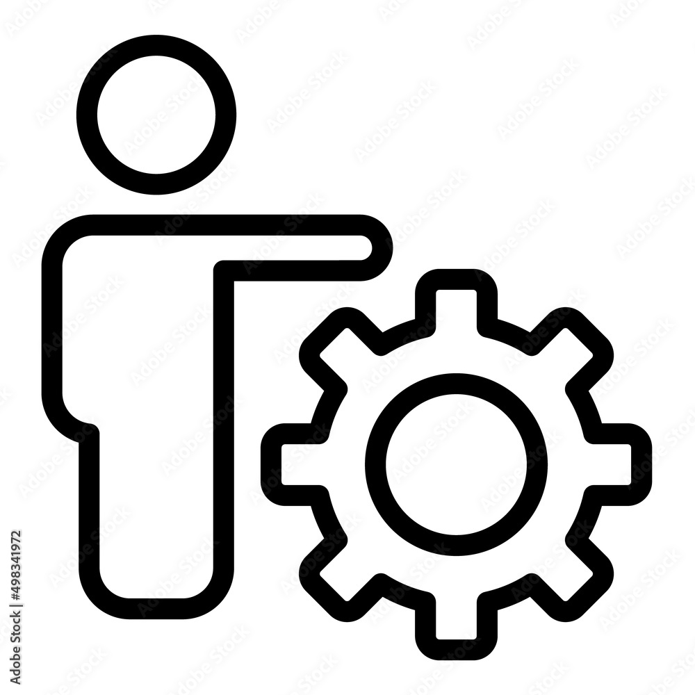 User Service Flat Icon Isolated On White Background User Service Flat Icon Isolated On White Background