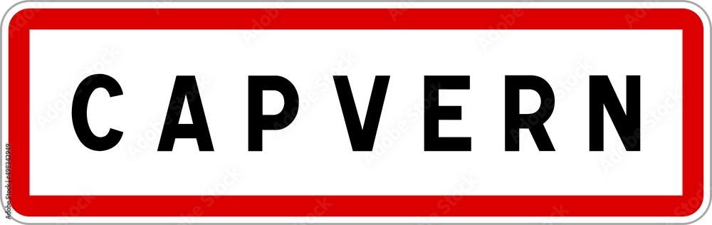 Panneau entrée ville agglomération Capvern / Town entrance sign Capvern Panneau entrée ville agglomération Capvern / Town entrance sign Capvern
