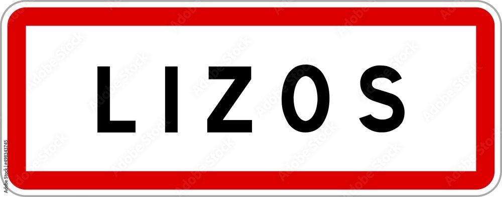 Panneau entrée ville agglomération Lizos / Town entrance sign Lizos Panneau entrée ville agglomération Lizos / Town entrance sign Lizos